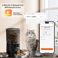 HEYBO-Mangeoire automatique intelligente pour animaux de compagnie inspirée du graffiti, 6L, avec accès à distance WiFi, distributeur de repas en plastique pour chats et chiens