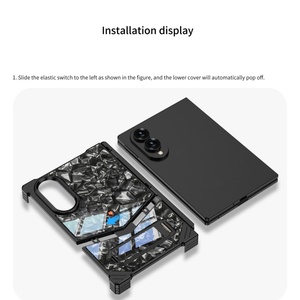 Luxury Marble Texture Magnetic <b>Phone</b> Case for Samsung Z Fold 8 Ultra With 360° <b>Ring</b> Stand Aluminum Alloy Frame Shockproof Cover - Product Image 3