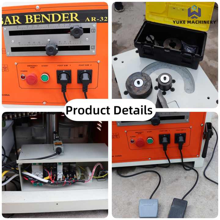 RB25/32 Portable Steel Bar Rod Bender Cutter Electrical 25-32mm Rebar ...