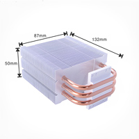 Radiateur de refroidissement de processeur personnalisé OEM, dissipateur thermique en tube, radiateur en cuivre et aluminium, caloduc ARGB pour boîtier d'ordinateur, roulement à fluide, fonctionnement silencieux