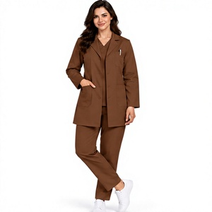 Blouse de laboratoire personnalisée pour femme, blanche, à manches longues, uniforme médical professionnel, respirante, en polycoton, pour hôpital et laboratoire - Product Image 1