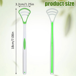 Portable Food-Grade Silicone Tongue Scraper Soft Plastic Oral Care <b>Cleaner</b> for Fresh Breath - Product Image 4