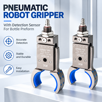 Pince de préhension pneumatique Wenjin pour préformes de bouteilles avec capteur magnétique, pour machines de moulage par injection et automatisation industrielle, modèle 6