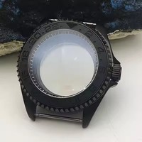 Cassa per Orologio Nera da 42mm con Vetro Zaffiro e Ghiera in Ceramica, Parti per Modifica Orologi Compatibili con Movimento Meccanico NH35 / NH36