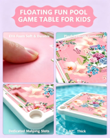 Plateau de jeu de Mahjong flottant en mousse EVA imperméable pour piscine, spa et lac – Idéal pour les fêtes aquatiques