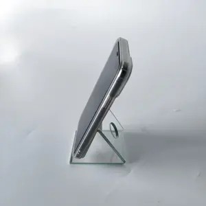 Laser Cut Clear Acrylic Perspex Phone Holder Stand Desk Table Smartphone Display Holder