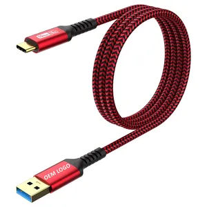 Custom Factory Data Cables 10Gbps Usb A To Type C 18W 3A Charging 4K Video High Resolution For Laptop/ Docking Station/Computer