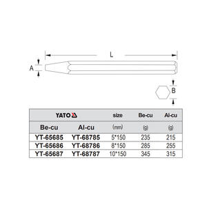 Poinçon hexagonal antidéflagrant Eertuo 8x150mm en cuivre mécanique pour usage industriel - Product Image 2