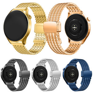 Compatible avec les nouveaux bracelets de montre GT5/GT6 en acier inoxydable, fermoir magnétique en forme de V, motif épis de blé, pour <span class=keywords><strong>Watch</strong></span> <span class=keywords><strong>5</strong></span> Pro - Product Image 3