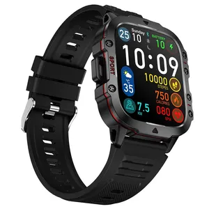 Jam tangan pintar luar ruangan layar HD dengan fungsi panggilan BT jam tangan pintar olahraga untuk pria Baterai besar jam tangan pintar kr80 c20pro qx11