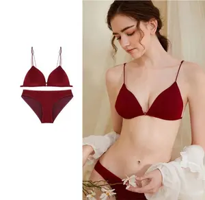 Custom Bustier Valentijnsdag Hoge Kwaliteit Veters Bodem Gegolfde Rand Cincher Push-Up Mal Cup Lingerie Set Voor Vrouwen