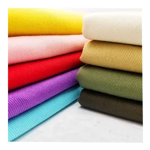 Vente en gros de tissu textile chinois TC128 * 60 manteau antistatique stretch polyester coton sergé tissu toile tissu