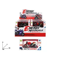 MAZZEO GIOCATTOLI Motocicleta de Juguete de Metal Fundido a Presión a Escala 1:64, Accionada por Fricción, para Mayores de 3 Años, Serie de Simulación