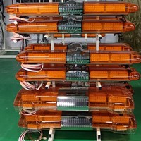 Barre lumineuse d'avertissement pour véhicule d'urgence 12V 24V, étanche IP65, LED haute intensité, clignotant, avec son d'avertissement, non-réfléchissant pour la circulation