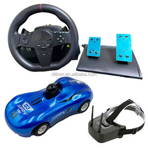 Lunettes 3D VR 5.8G FPV Volant Pédale Caméra Voiture 1:28 Réalité Virtuelle Voiture Espion avec Caméra Vidéo 720P - Product Image 1