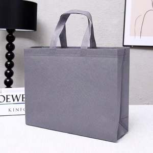 Sac non tissé imperméable grand format personnalisé de couleur noire assortie - Product Image 3