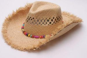 Sombrero de Paja Natural de Rafia para Mujer, Estilo Vaquero/Jazz, para la Playa y Ocasiones de Verano - Product Image 2
