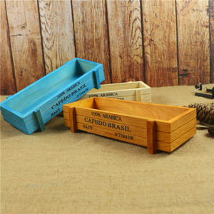 Caja de Almacenamiento de Madera Rectangular para Suculentas, 4.5cm de Alto, Maceta de Madera Maciza para Escritorio, Estilo Vintage Zakka, Caja Decorativa - Product Image 4