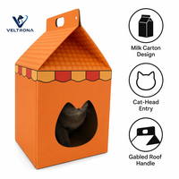 Maison à gratter pour chat en carton ondulé en forme de carton de lait, mobilier d'intérieur, vente en gros