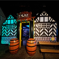 Château gonflable commercial personnalisé en PVC sur le thème de la taverne, pub gonflable, tente de fête gonflable pour une utilisation en extérieur et en intérieur