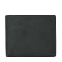 Dompet Minimalis Unisex Tipis dengan Kantong Depan, Penjepit Uang, Pelindung RFID, Tempat Kartu Kredit, Dompet Lipat Pendek