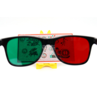 Dispositif fixe de thérapie de la Vision, transaglyph, vert et rouge, dispositif d'entraînement à l'agilité des yeux, cartes stéréo, Correction visuelle