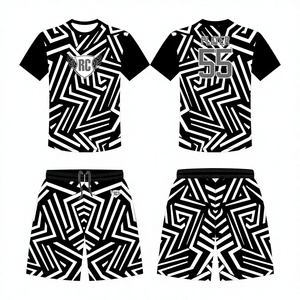 Vêtements de football personnalisés de haute qualité ensembles de t-shirt et de maillot de football uniformes à bas quantité minimale de commande avec sublimation complète - Product Image 1