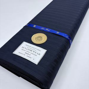 Tela para Trajes de <span class=keywords><strong>Hombre</strong></span>, Telas de Encaje Africano de Malla, 5 Yardas, Alta Calidad, Ropa Nigeriana para Senadores en Ocasiones Formales - Product Image 4