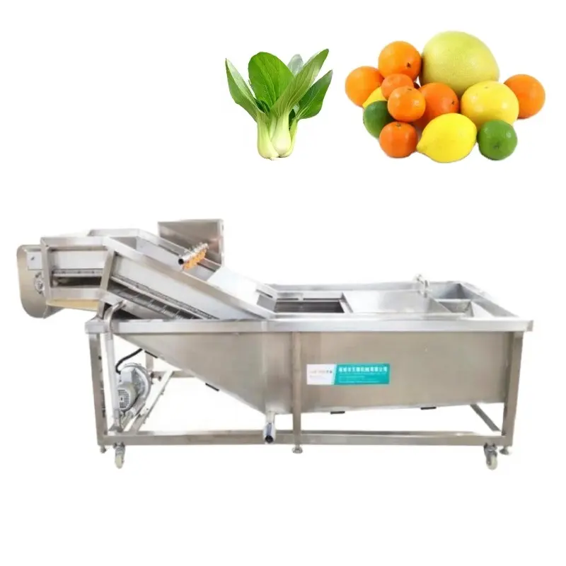उच्च गुणवत्ता वाली सब्जी और फलों के बुलबुले वॉशिंग मशीन काली मिर्च और टमाटर वॉशिंग मशीन पालक वॉशिंग मशीन