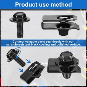 Universelles Auto-Reparatur-Ersatz-Set mit Sechskantschrauben und U-Muttern (Metall 10/20/30/50 Stück Sortiment) - Product Image 3