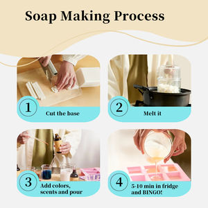 Base di <span class=keywords><strong>sapone</strong></span> alla glicerina trasparente per la produzione di <span class=keywords><strong>sapone</strong></span>-esfoliante senza profumo, senza SLS, glicerina per tutti i tipi di Beige chiaro, uomini e donne - Product Image 5