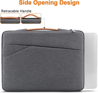 Housse durable pour ordinateur portable de 15 à 15.6 pouces, sac à bandoulière étanche portable de style professionnel avec poignée, housse pour sac d'ordinateur
