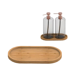 Plateau de rangement en bambou <span class=keywords><strong>pour</strong></span> cuisine à domicile technique de laque unique salle de bain organisateur cosmétique petit article <span class=keywords><strong>baignoire</strong></span> salon - Product Image 1