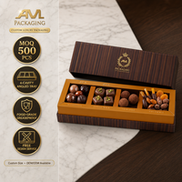 Boîtes rigides en carton personnalisées biodégradables de qualité alimentaire pour truffes, biscuits, bonbons, cadeaux, avec séparateur et pelliculage mat