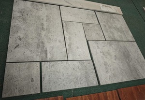 Carreaux de sol et de mur en marbre gris lune et pierre calcaire naturelle de haute qualité, finition vieillie, pour pavage extérieur et intérieur, motif français - Product Image 2