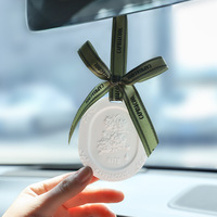 Diffuseur d'arômes en pierre de gypse personnalisé avec logo, portable, à suspendre, pour voiture, armoire, mariage, maison, cadeau