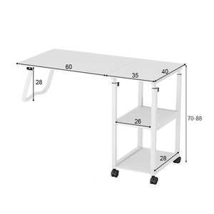 Nouvelle arrivée - Bureau d'ordinateur réglable en hauteur avec roulettes mobiles durables pour étudiants et support pour ordinateur portable T1089 - Product Image 5