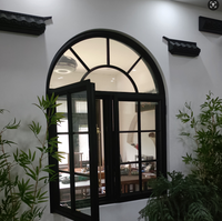 Ventanas francesas Ventanas de arco francés de alto rendimiento Buen diseño Low-E Mantenimiento Cocina Exterior exterior