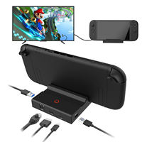 AOLION WG-RCW308 Station de charge double Switch, support de projection 4K, convertisseur portable ABS, hub TV, accessoires de jeu