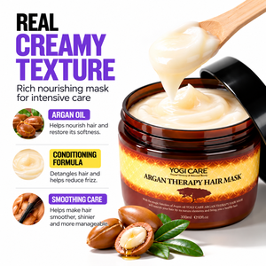 YOGI OEM Masque capillaire réparateur hydratant à l'huile d'argan marocaine nourrissante pour cheveux abîmés Fabricant - Product Image 1
