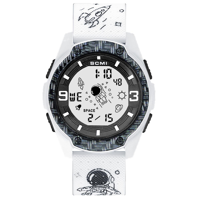 Ute Astronaut Waterproof Luminous Electronic Watch with Alarm Fashionable and Trendy for Students and Youth Sports Enthusiast