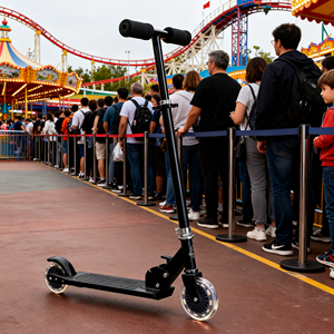 Trottinette électrique pliable pour enfants, Bluetooth, musique, écran LED, freinage sécurisé pour la conduite nocturne amusante - Product Image 1