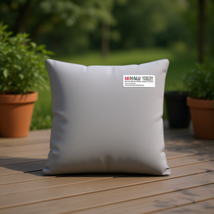 Cojín Cuadrado para Exteriores de Poliéster Gris Resistente al Agua, para Uso en Todas las Estaciones - Product Image 2