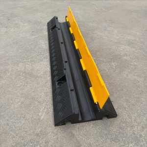 Best Selling 1/2/3/5 Channels Black <strong>Rubber</strong> Cable Protector with PE Cover for Indoor/Outdoor Use - Product Image 2