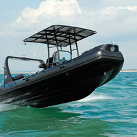 Liya nouveau bateau gonflable Hypalon semi-rigide de 22 pieds pour équipement de sports nautiques de 12 personnes