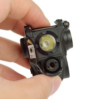 Lampe torche à double fonction, lumière blanche, résistante aux chocs, longue portée, laser rouge/vert et LED