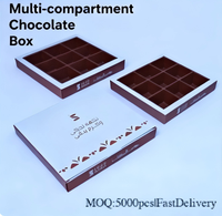 Boîte à chocolat personnalisée à compartiments multiples, en carton kraft blanc avec couvercle, emballage pour bonbons, pour la personnalisation de cadeaux, vente en gros WELCOTECH