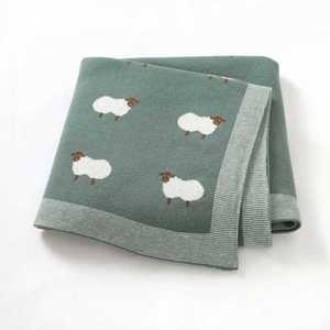 Venta al por mayor de fábrica/OEM: Edredón antiviento de algodón 100% tejido con diseño de oveja de dibujos animados para bebé, otoño/invierno - Product Image 4