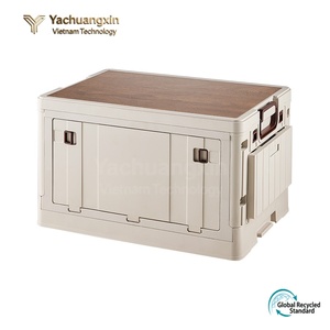 Yachuangxin Foldable Plastic <b>Storage</b> <b>Box</b> Rectangle Outdoor Portable Organizing Bin for <b>Camping</b> and Car Use - Product Image 3