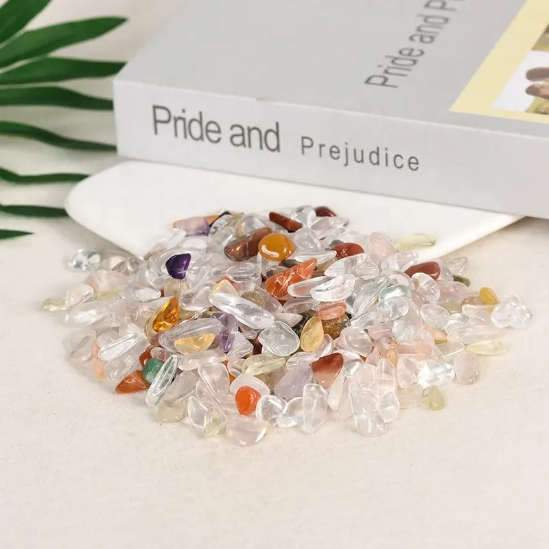 Juego de piedras pulidas caídas surtidas a granel naturales, juego de piedras de cuarzo, piedras en bruto reales para decoración del hogar, regalos de Reiki